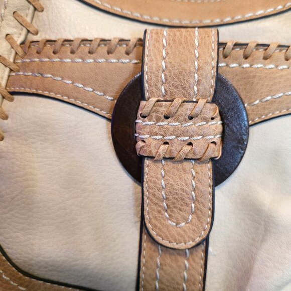 BOC Born of Concept Vegan Leather Dove and Elephant Whipstitch Tan Crossbody Bag - Picture 8 of 12